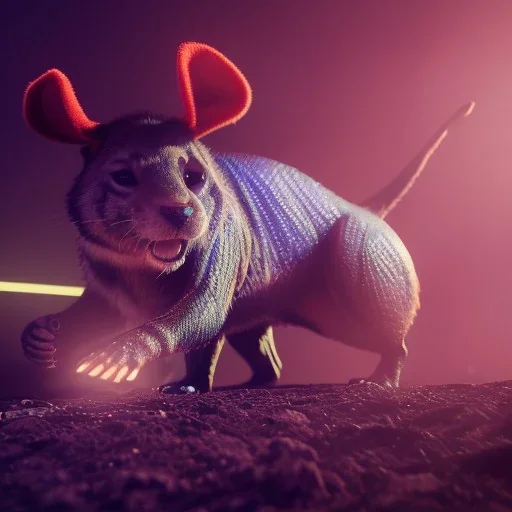 DJ animals, unreal 5, octane render, cinema4d, redshift render, hyper realistic, cenematic, vibrancy, synthwave, retouch, centered, dynamic lighting, dramatic lighting, 4k, highly detailed, attractive beautiful, realistic, epic composition, holographic,