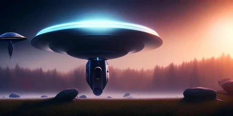 extra-terrestrial, 8K, photo realistic, highly detailed, lught ufo, light colors