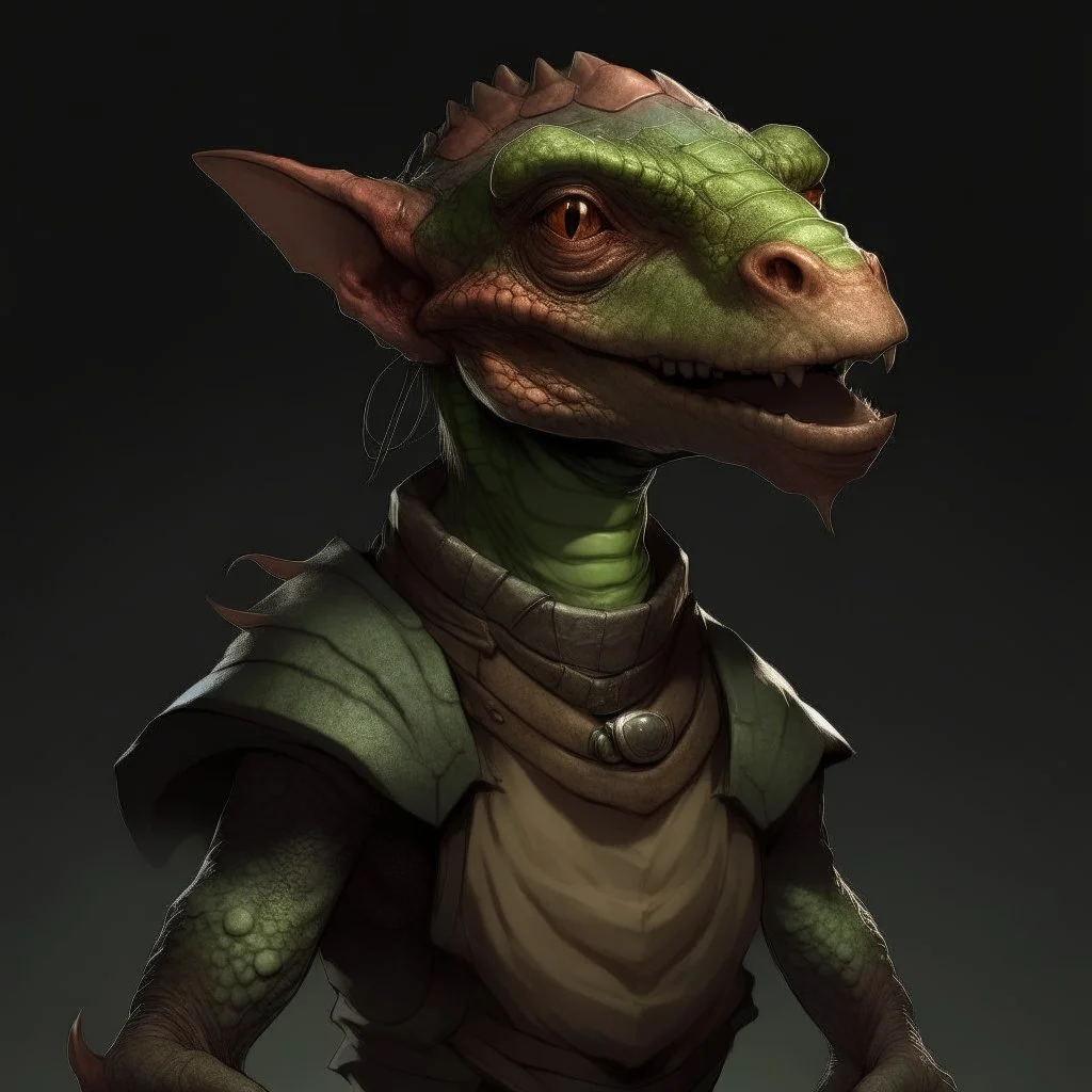 dnd, artistic, illustration, artstation, kobold, reptile, portrait, zombie, body without skin, anatomy and muscles