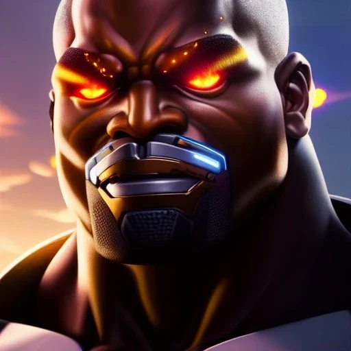 Ultra detailed fullbody Portrait in oil on canvas of overwatch character- DOOMFIST with armor,extremely detailed digital painting,intense stare, extremely detailed face, crystal clear eyes, mystical colors ,perfectly centered image, perfect composition, rim light, beautiful lighting,masterpiece ,8k, stunning scene, raytracing, anatomically correct, in the style of Steve Jung and robert e howard and Wizyakuza and Ohrai Noriyoshi and Simon Bisley and uncannyknack and kilory.