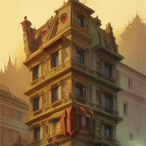 "fireplace" Beaux Arts architecture,+palladio+detailed facades+uphill road+trees+ biopunk+Bueno Aires+turin+trieste+Book illustration by Gediminas Pranckevičius, Jean Baptiste Monge, Brian Kesinger, Anton fadeev, Kilian Eng, strong lines, high contrast vibrant colors, highly detailed, 16k resolution, trending on behance""