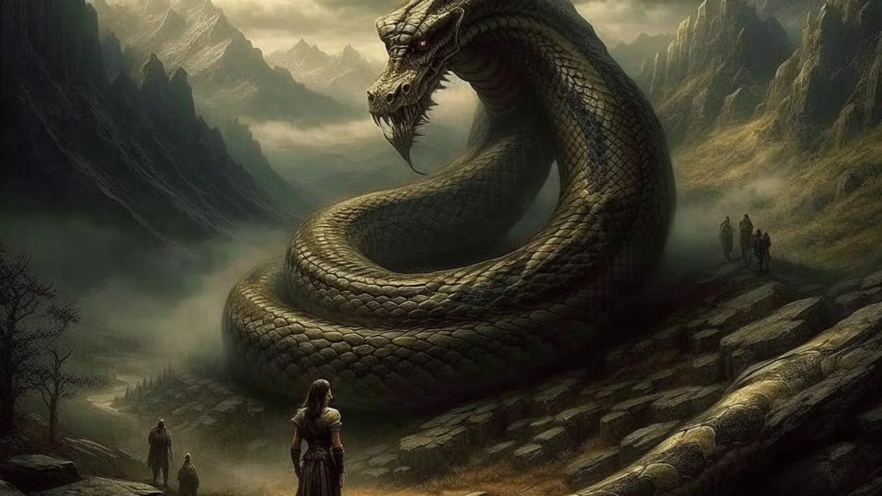 She certainly wouldn't want it, but you too, maximum Python, then she begot you, and of the new peoples, unknown serpent, You were terrified: you occupied such a large area of ​​a mountain.