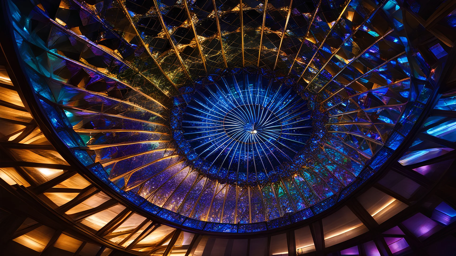 178, delightful, sensitive, confident, iridescent double helix tower, delicate, nocturnal, architecture, award-winning photograph, beautiful composition, filled with beautiful detail, delicate colour, chiaroscuro