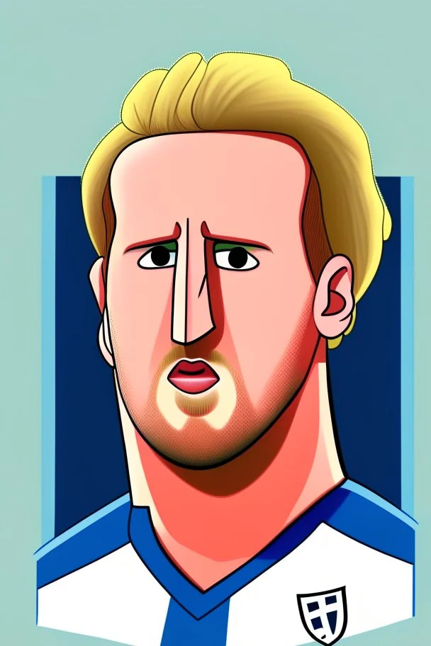 Harry Kane English soccer player 2d cartoon