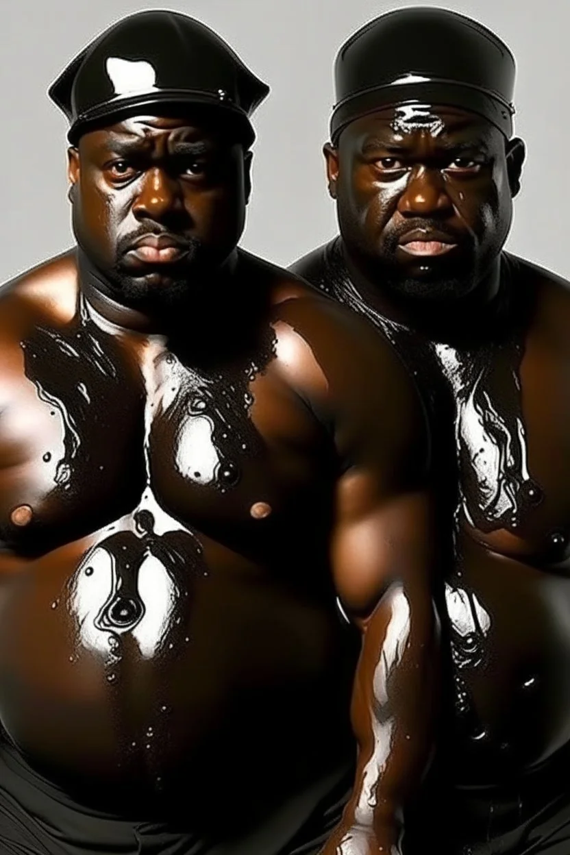 big black oily men