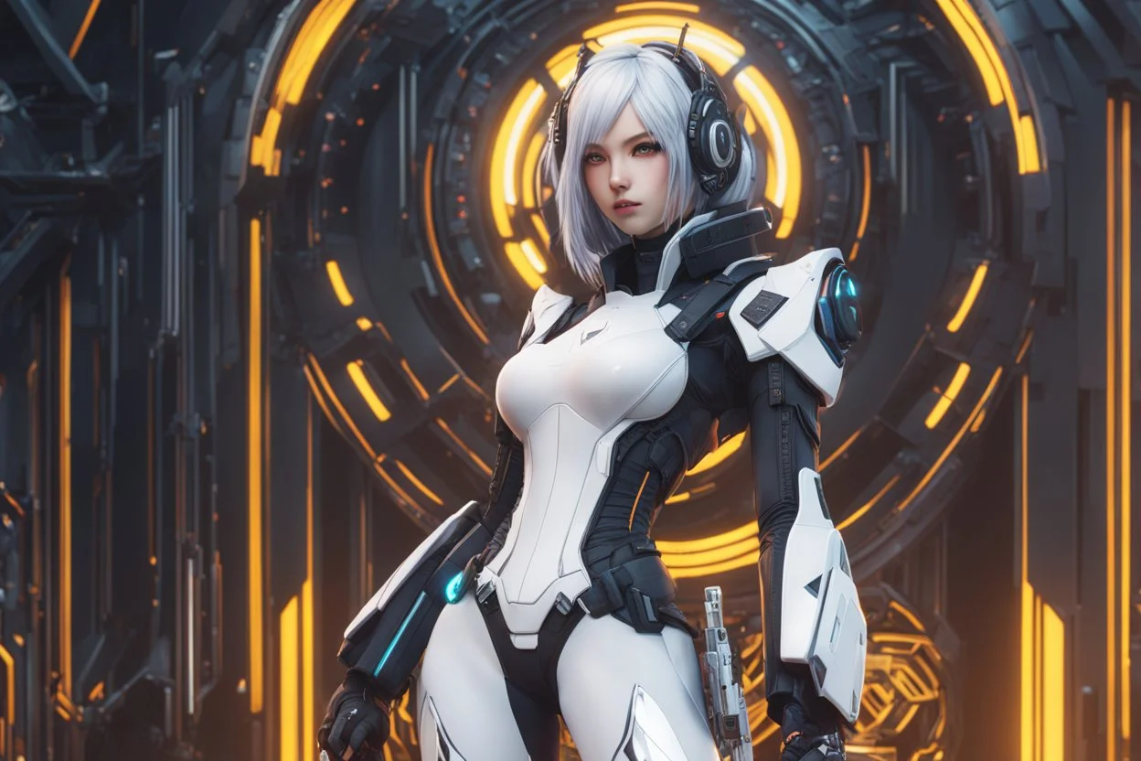 Cyber Girl in 8k Afukuro anime artstyle , cyberpunk them, white costume, close picture, intricate details, highly detailed, high details, detailed portrait, masterpiece,ultra detailed, ultra quality