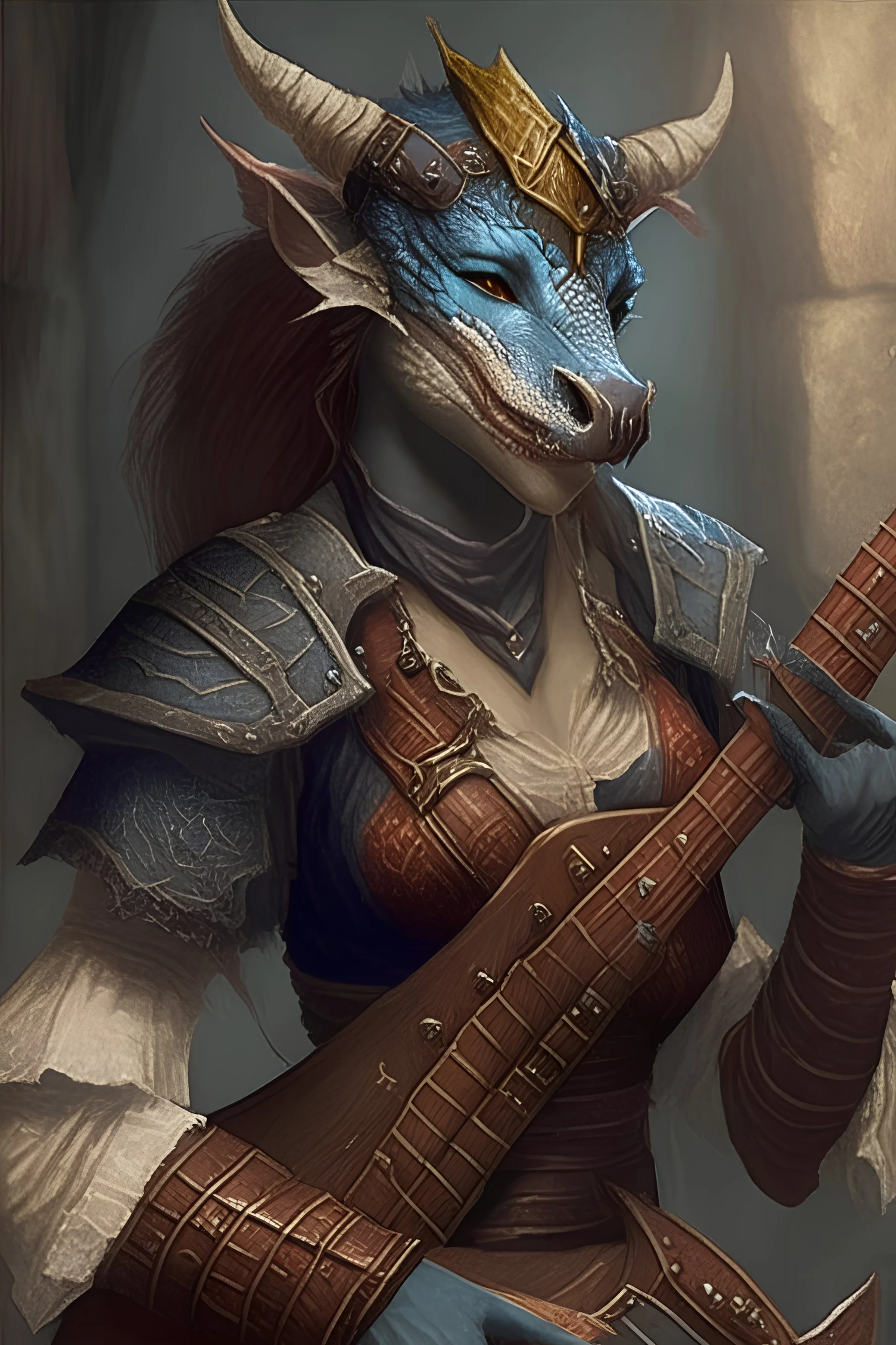 Sexy dragonborn bard