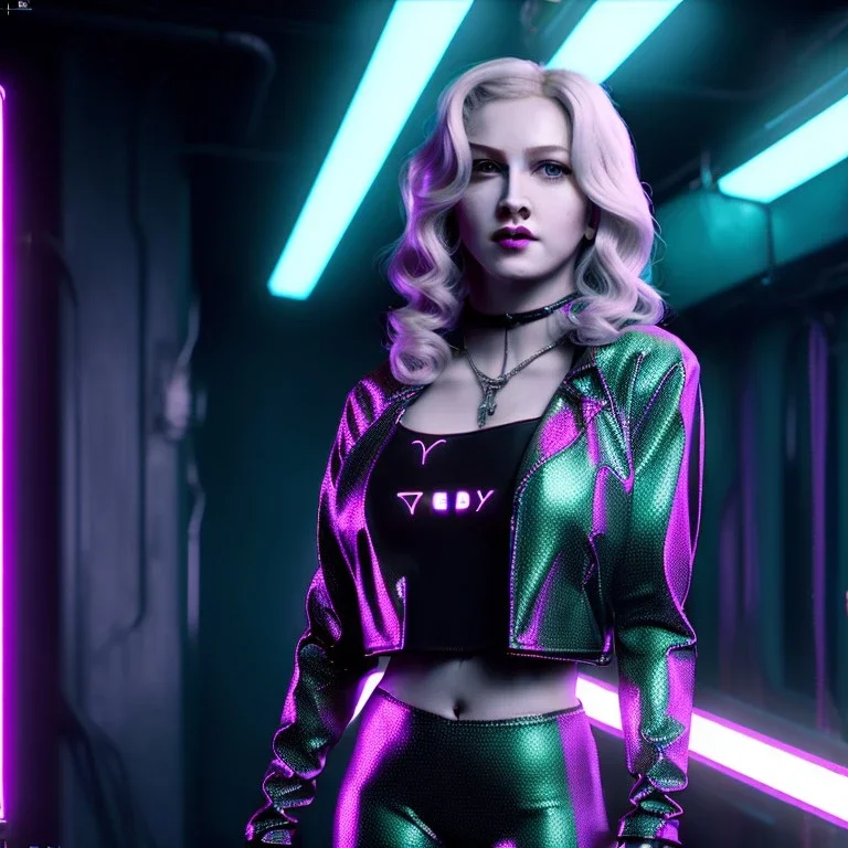 Actress, young madonna, blonde replicant woman, blade runner style, rain, fog, neon ambient, gradient color, clean skin, circuits, latex coat, cyber punk, neon, tubes, portrait, studio photo, unreal engine 5, smooth color, 16 bit, god lights, ray tracing, RTX, lumen lighting, ultra deatail, volumetric lighting, 3d, finely drawn, hd.