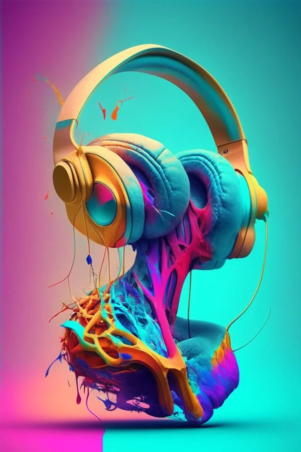 /imagine prompt: headphones, anatomy, colorful,