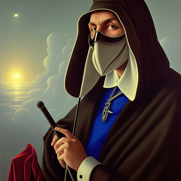 A portrait of a plague doctor, art by Rockwell Kent trending on artstation