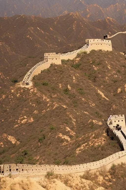 great wall at the end of a desert