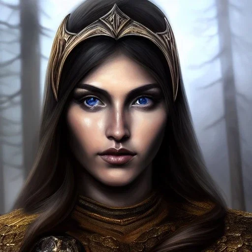 ultra detailed fullbody Portrait in oil on canvas of beautiful female DemonHunter with Skyrim Iron Armor ,extremely detailed digital painting, extremely detailed face,crystal clear Big eyes, mystical colors ,perfectly centered image, perfect composition,rim light, beautiful lighting,8k, stunning scene,extremely sharp detail,finely tuned detail, ultra high definition raytracing, in the style of Simon Bisley and Frank Frazetta and robert e howard and Hyun Suk Lee and Ken Kelley