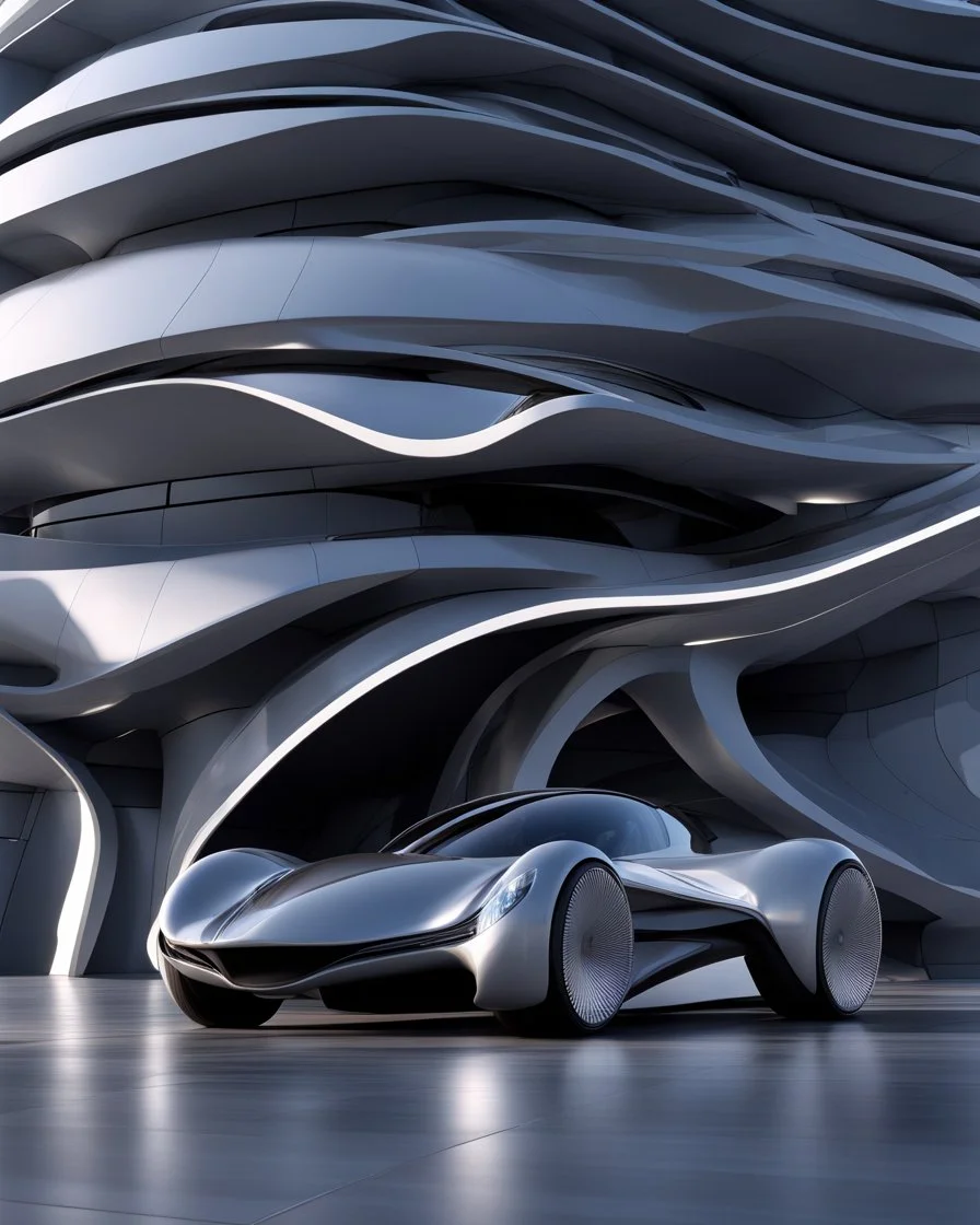 Edificio estilo Zaha Hadid, arte digital, calidad ultra, 8k 3D