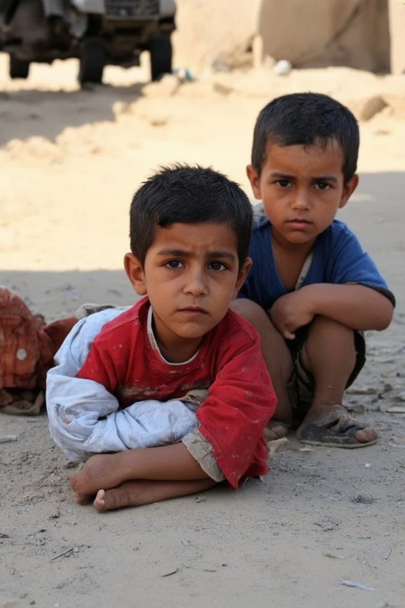 Kinder am gazastreifen werden von einem terroristen bedroht der sagt "I dont care about the kids i will bomb gaza"