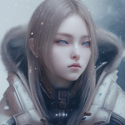 realistic female anime character, in style of "left alive", in her 20s, water color painting, perfect composition, beautiful detailed, intricate, insanely detailed, octane render, trending on artstation, 8 k, artistic photography, photorealistic concept art, soft ,natural, volumetric cinematic, perfect light, chiaroscuro, award-winning photograph, masterpiece, oil on canvas, raphael, caravaggio, greg rutkowski, beeple, beksinski, giger