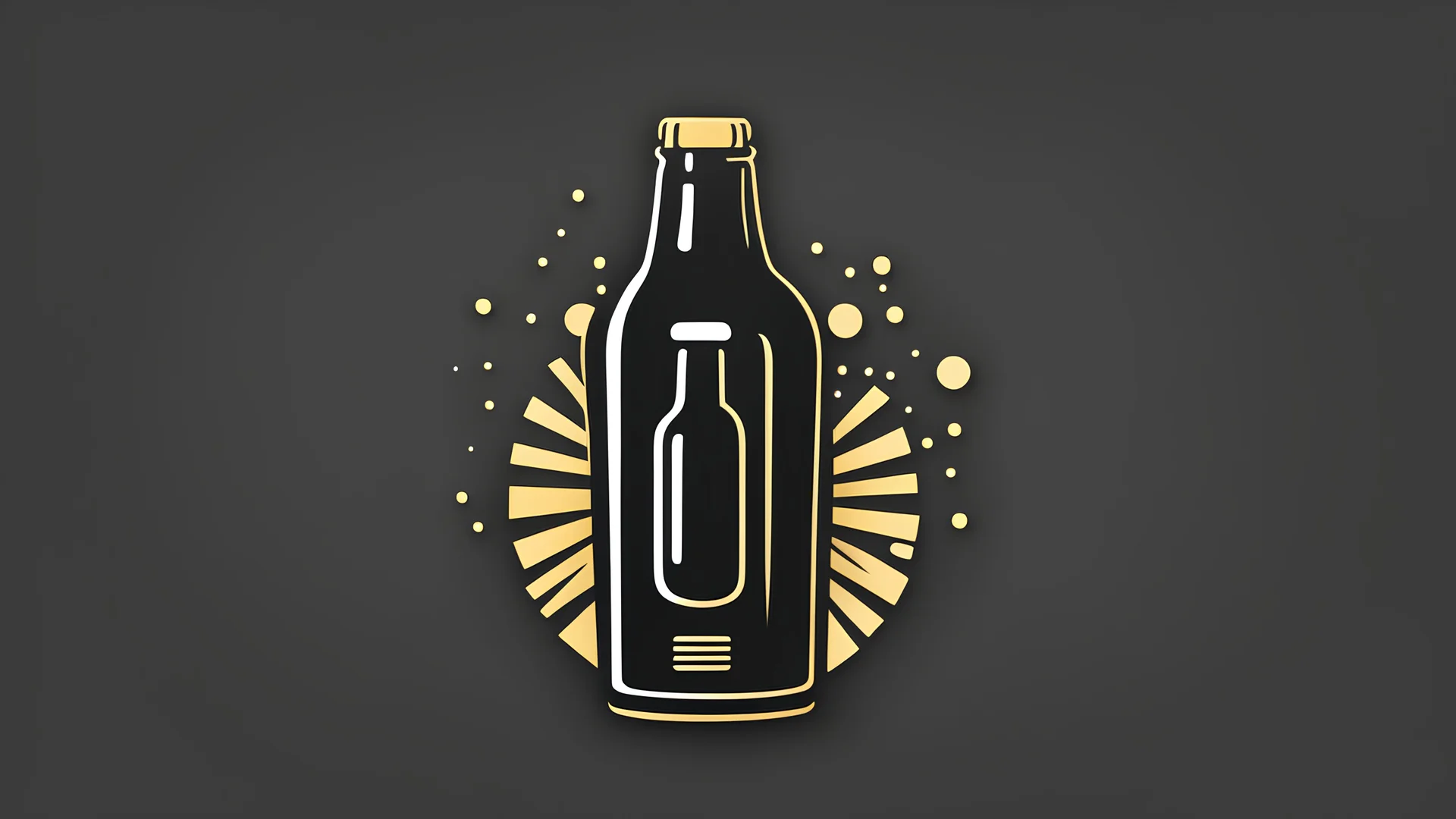 Beer bottle vector icon. Lemonade soda drink symbol. Bar or pub sign. Brewery and restaurant logo. Black silhouette isolated on white background.