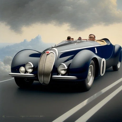 hyperrealism Drawing of '1936 Bugatti Type 57SC Atlantic', three quarter frontal aerial view, by gaston bussiere, greg rutkowski, yoji shinkawa, yoshitaka amano, tsutomu nihei, donato giancola, tim hildebrandt,oil on canvas, cinematic composition,Sharp detail,extreme detail,fit full head inside picture,16k