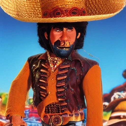 Insanely detailed photograph of an “ El Guapo from three amigos"