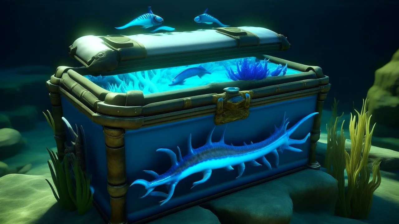 subnautica below zero, casket with a creatures from subnautica