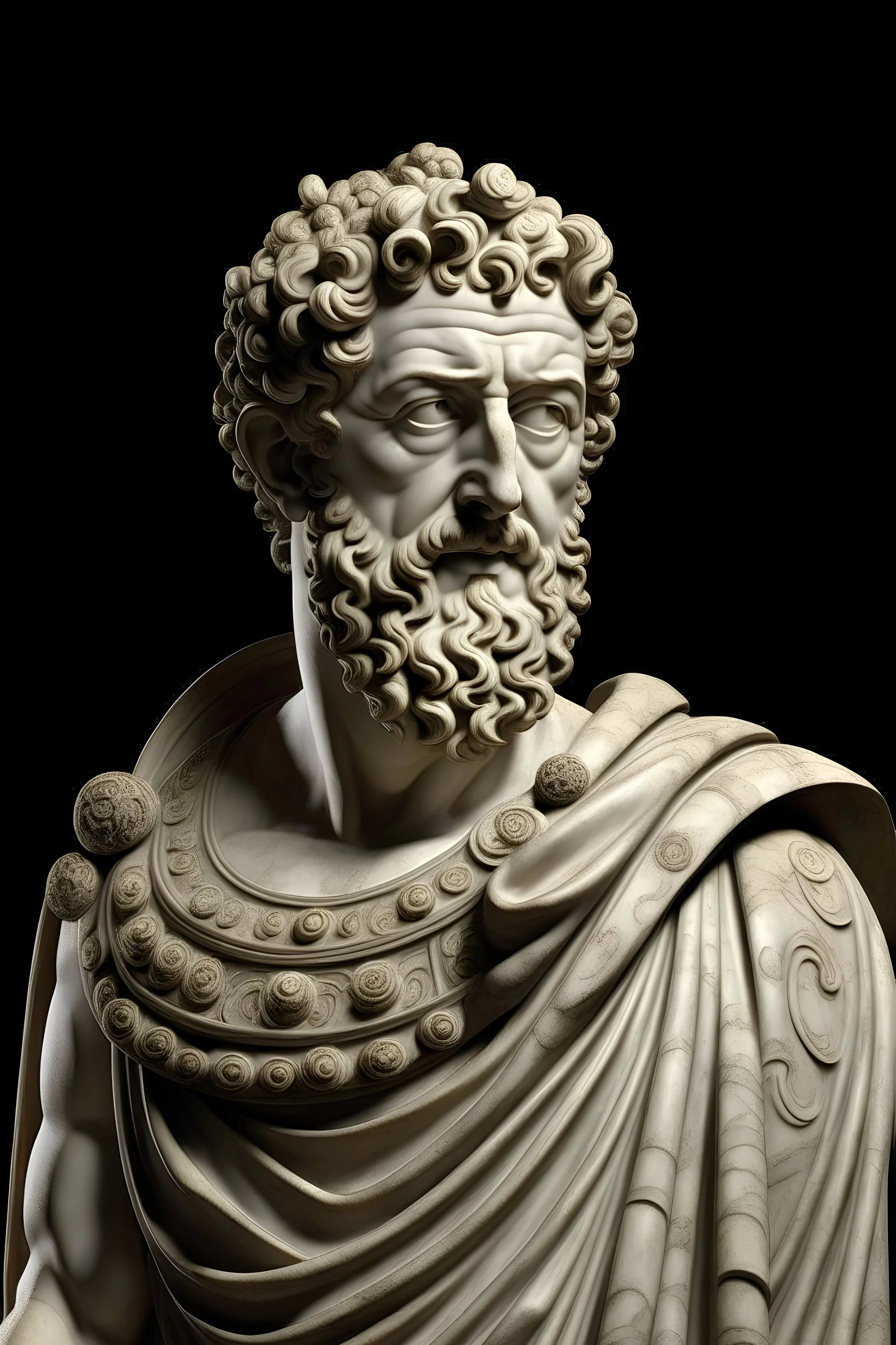 marcus Aurelius marble buster png