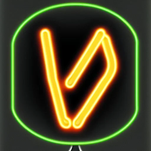 letter M neon bulbs