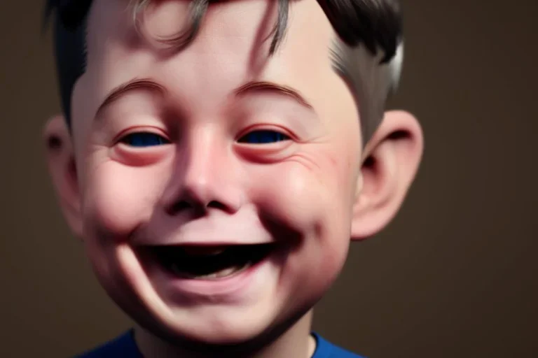 Elon musk as a Happy toddler