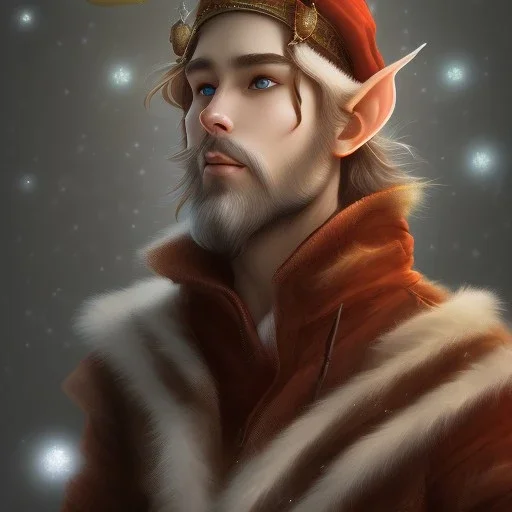 Winter elf, male, kind, beautiful