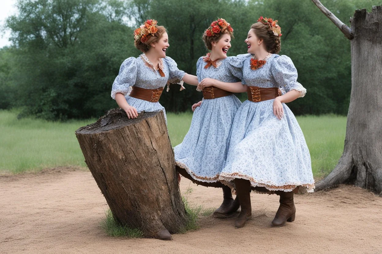 In Oklahoma, Bonnie and Josie, Dressed in calico, Danced around a stump. They cried, "Ohoyaho, Ohoo" ... Celebrating the marriage Of flesh and air.