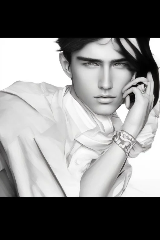 Style: Transform the photo Handsome manly facial features , high realism, masculine and realistic facial features, realistic professional details
