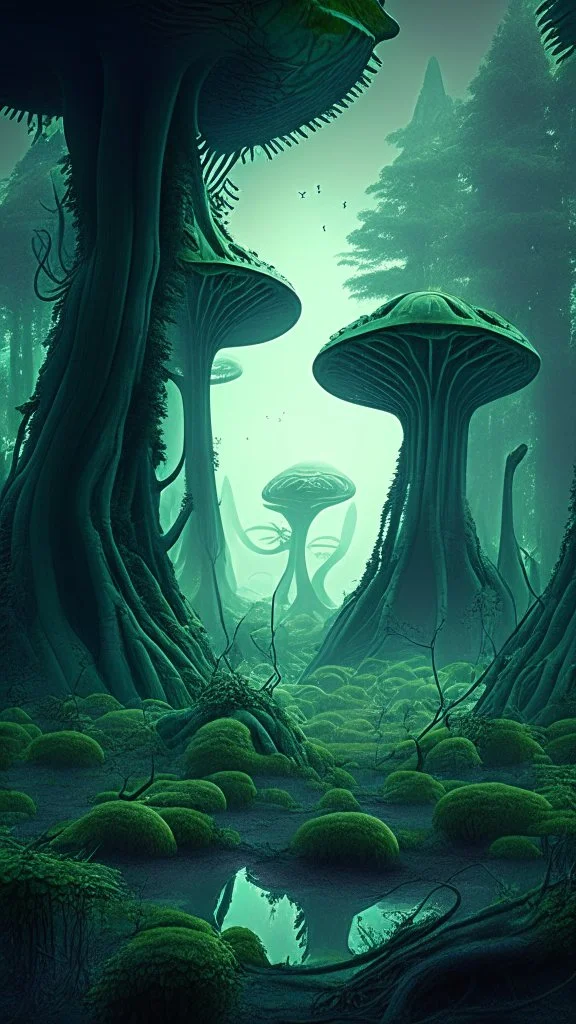 alien forest landscape