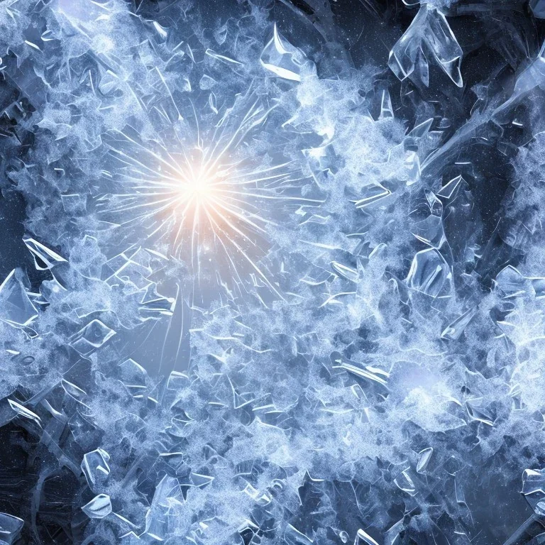 celestial, reflection, ice crystals, snow, icicles