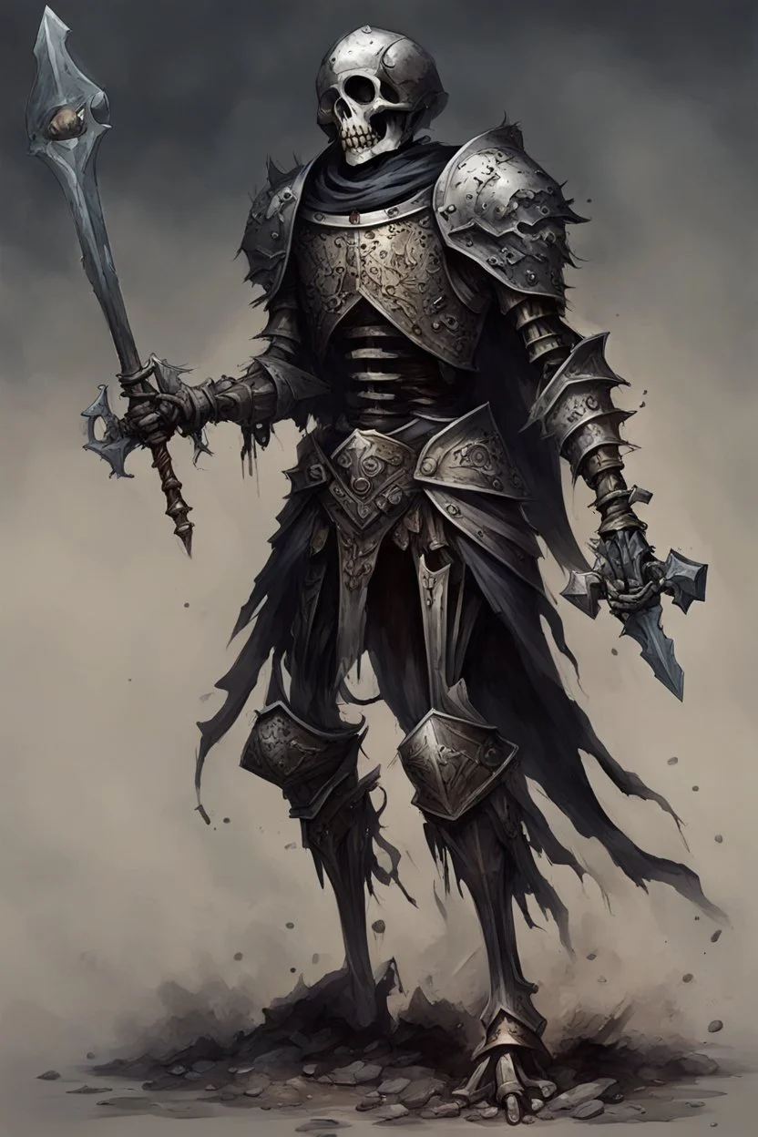 dark age armored skeleton knight , death incarnate