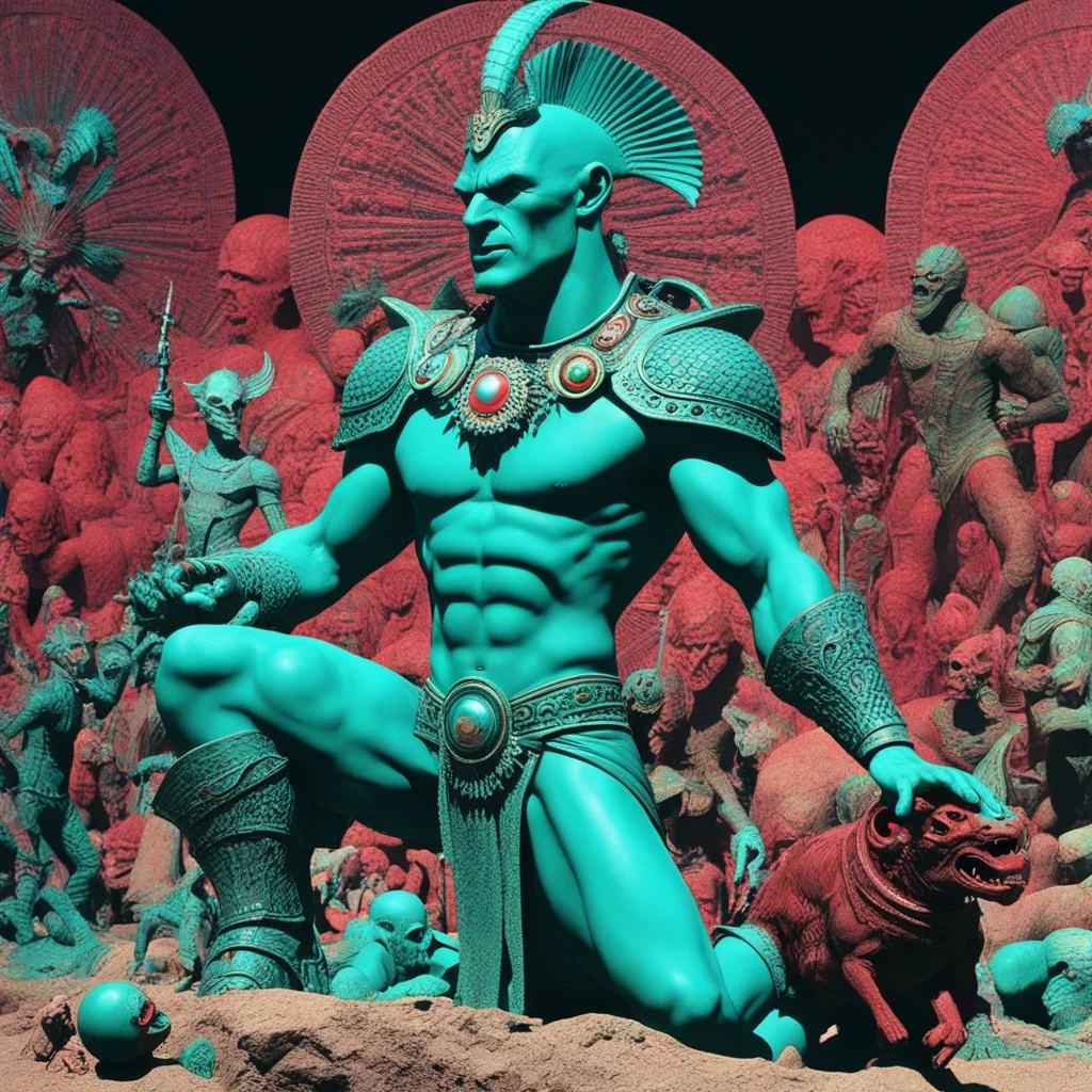 (crazy psychedelic high res 3D anaglyph photo by Ray Harryhausen) LEGION X: he has proven to have an endless array of identities living and growing inside him