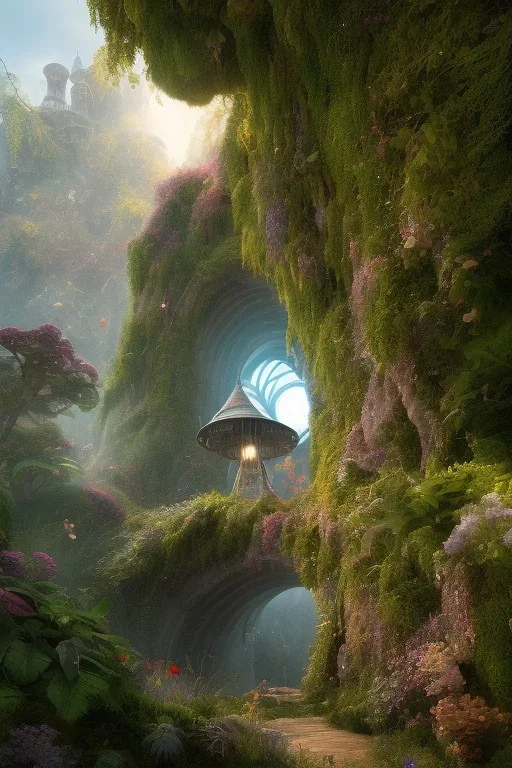 Portal to wonderland, 8k resolution, high-quality, fine-detail, intricate, fantasy art, detailed matte, volumetric lighting, illustration, 3D