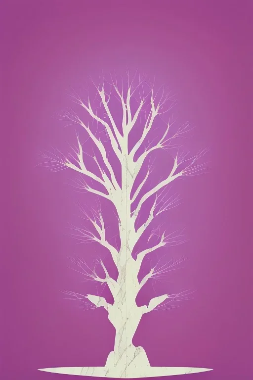 Vector tree one set illustration a beautiful digital painting of a marble tree entertwined