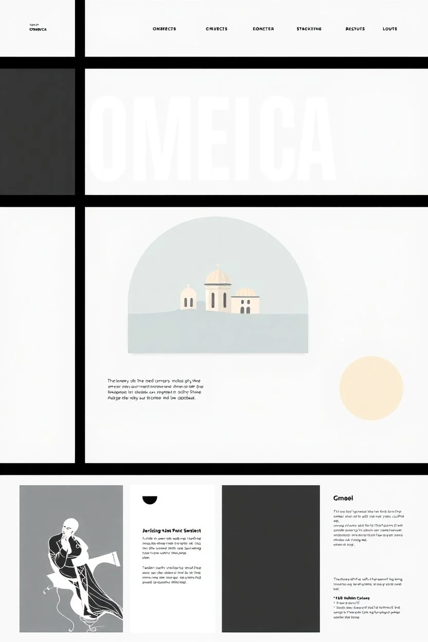 omecca, graphic design layout
