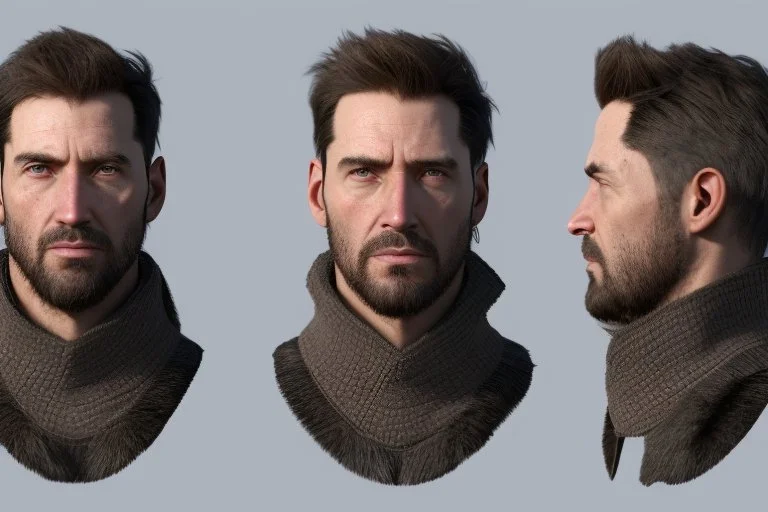 Male character 19 years Proportions of the character the head-to-body ratio . Create a distinctive that helps the character stand out and be easily recognizable Design the character's face, including the shape of the head, eyes, eyebrows, nose, mouth, and ears. Consider the character's personality, age, and any unique that set them apart depth and visual interest. Front, Side, and Back Views: Provide multiple views of the character, including front, side, and back mode sheet