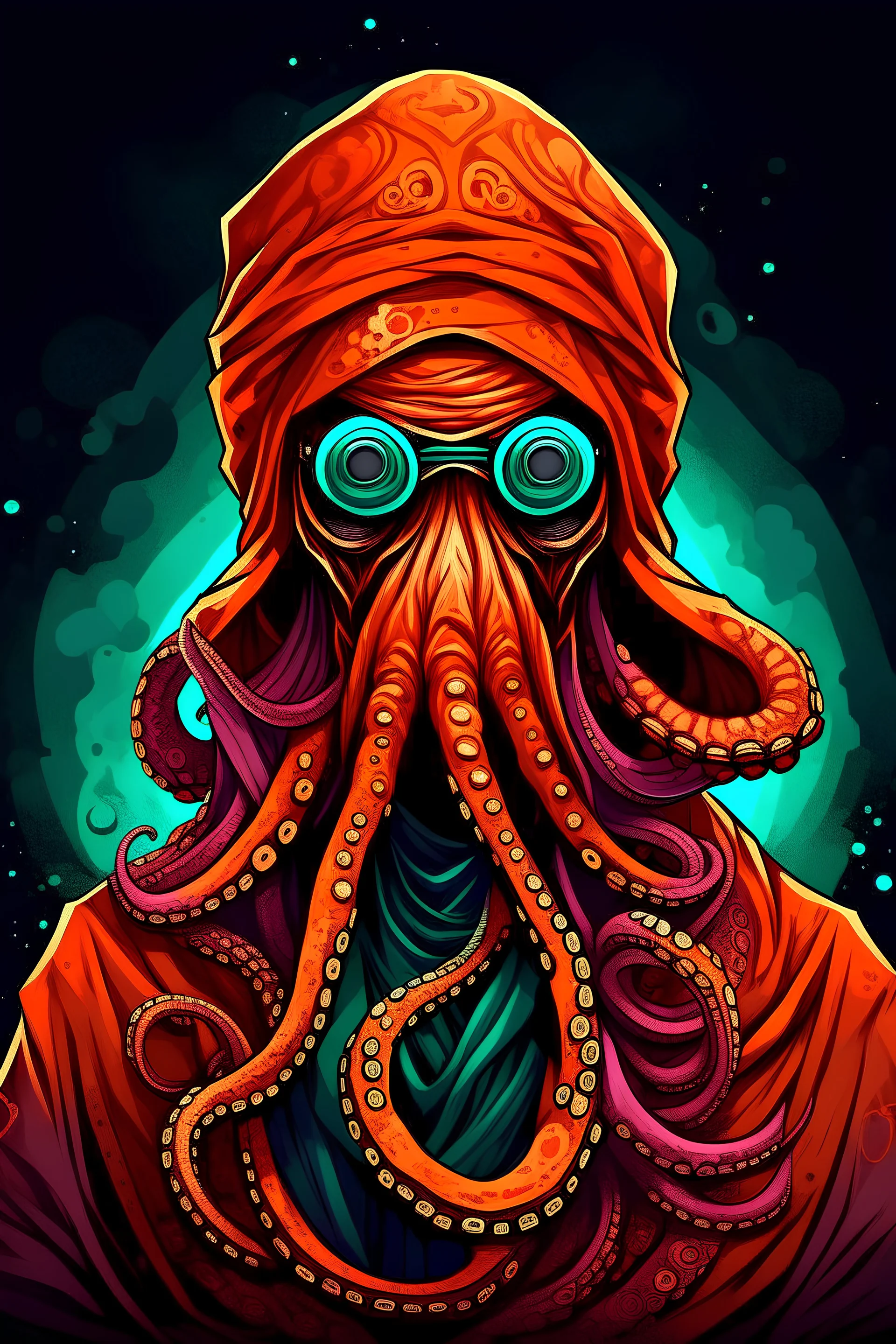 starwars character with tentacles in a turban