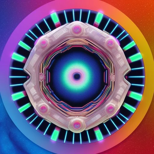 circular sticker on white background, psychedelic multicolor eyes, Optical Illusion, gradients multicolor, intricated Pattern, HD, 3D , Unreal engine, solids, highly detailed, vibrant color, octane render, centered