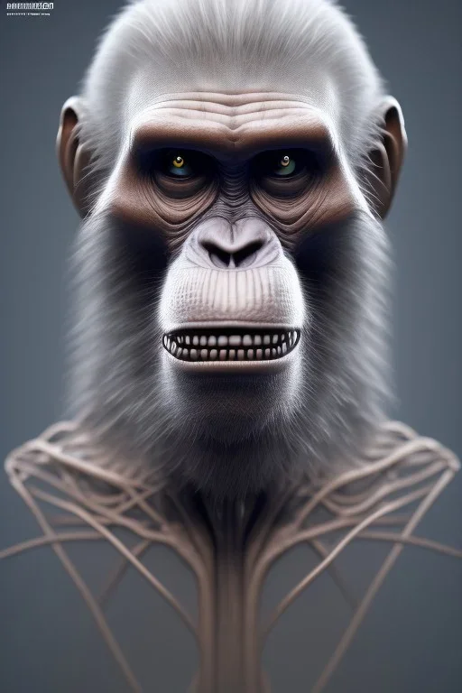 old ape alien, full body, evil, 8k, with hairs, finely detailed, photo realistic, HR Giger style