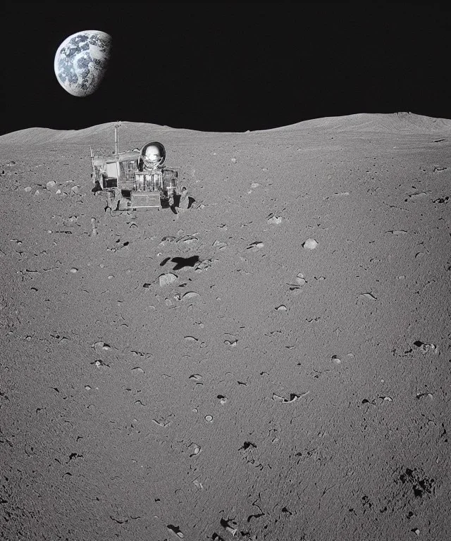 Ghastly Monster on the lunar surface