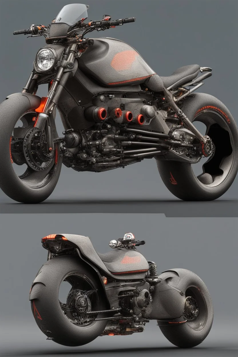 Advanced motorcycle with four wheels