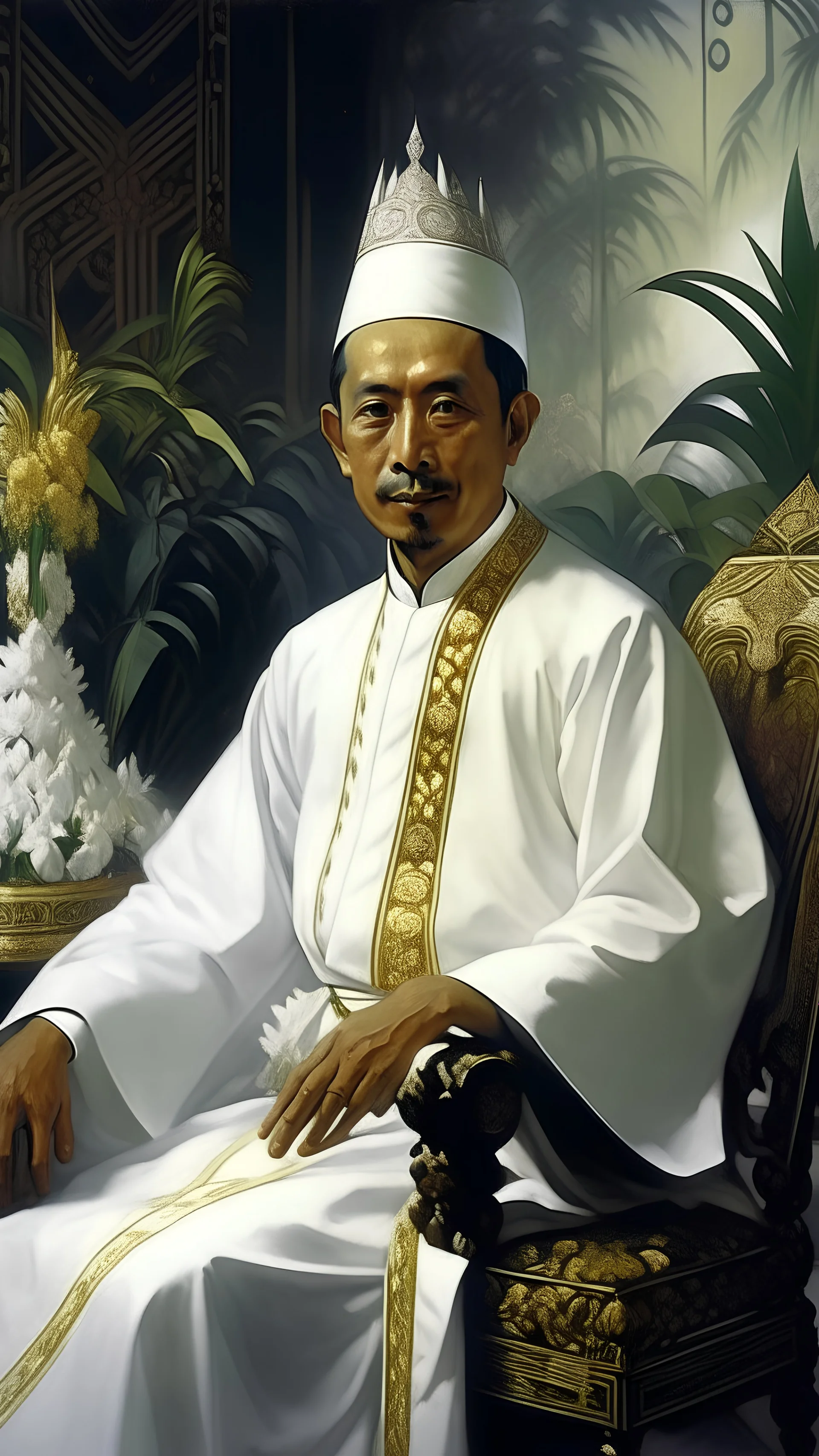 pangeran diponegoro berjubah putih