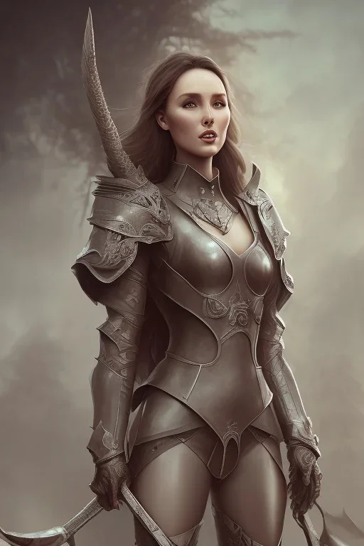 full body, Camilla Luddington face, dragon armor, big busty , dirty face, pintura, ,details,texture,8k quality, florest, Minimalism, Romanticism, Expressionism, Impressionism