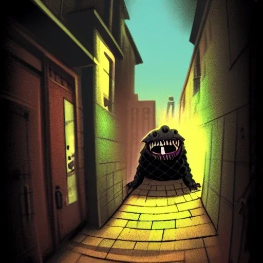 A Monster in a back alley