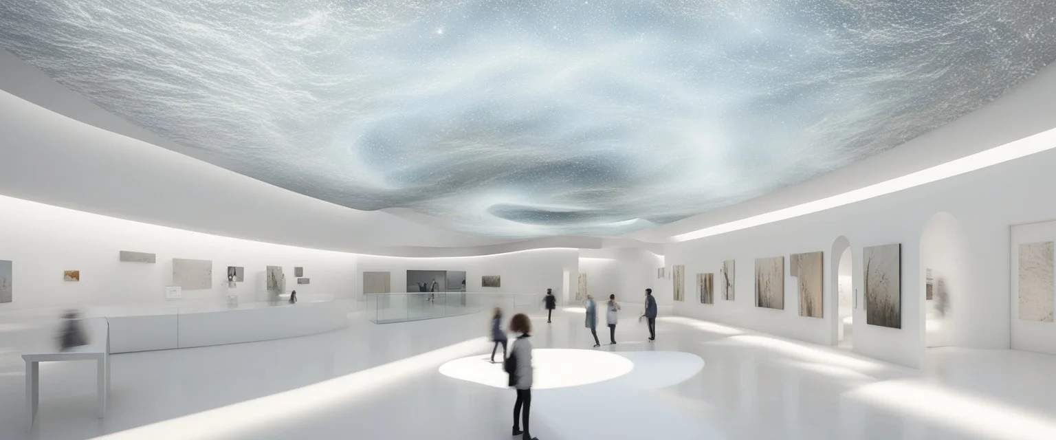 The ceiling of the Modern Modern Natural Light Museum 3d