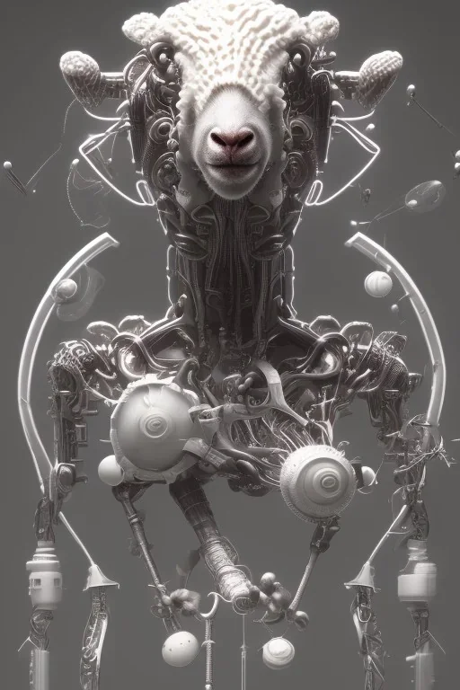 sheep brain cyborg, matrix style