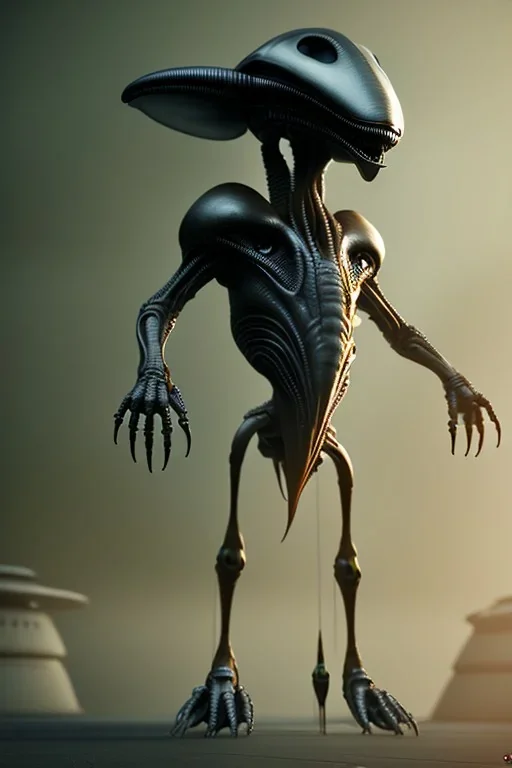 full length aliens clean art NFT, blender 3d