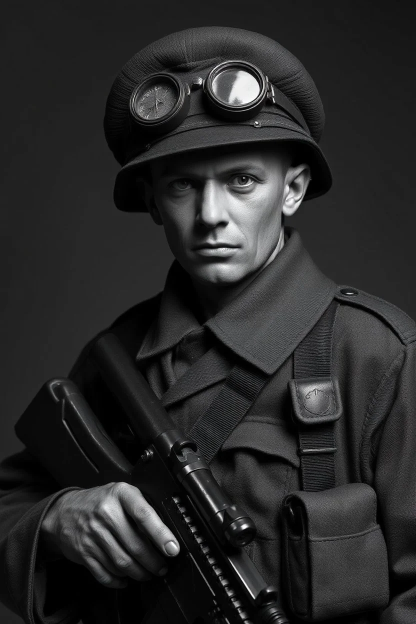 1950 mad soldier photo concept character