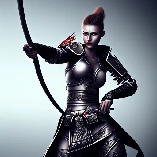 Warrior women with katana sword